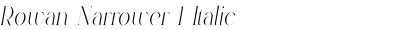 Rowan Narrower 1 Italic